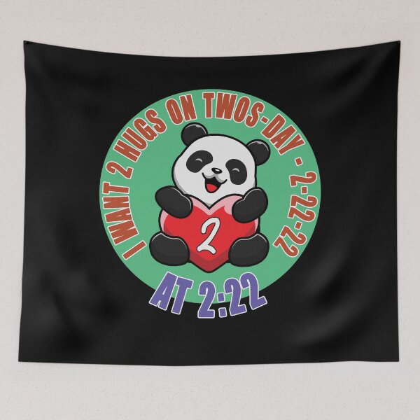 Item preview, Twosday Shirt For 2s Day on Twosday 2-22-22 - I want 2 Hugs On Twosday Panda T-shirt. designed and sold by TeesForTheWorld.