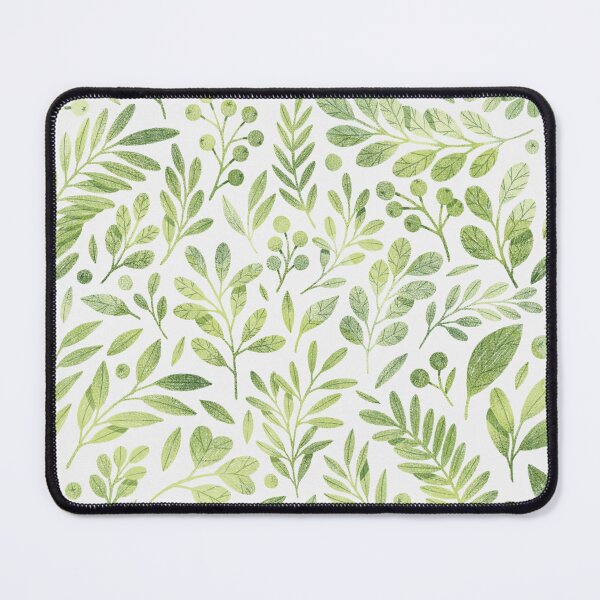 Item preview, Tiny and cute green leaves pattern. Botanical illustration. designed and sold by helga-wigandt.