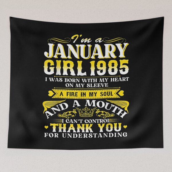 Artikelvorschau, January Girls 1985 Birthday Gift 37 Years Old Made In 1985 entworfen und verkauft von mchargue12.