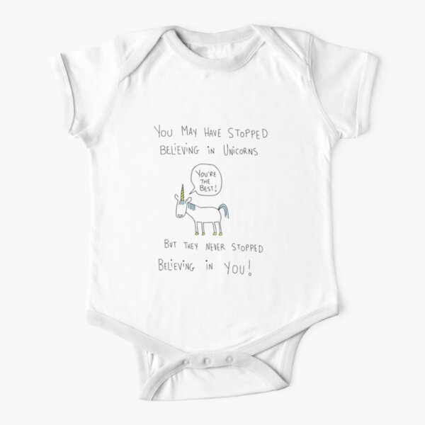 Believing in Unicorns Short Sleeve Baby One-Piece