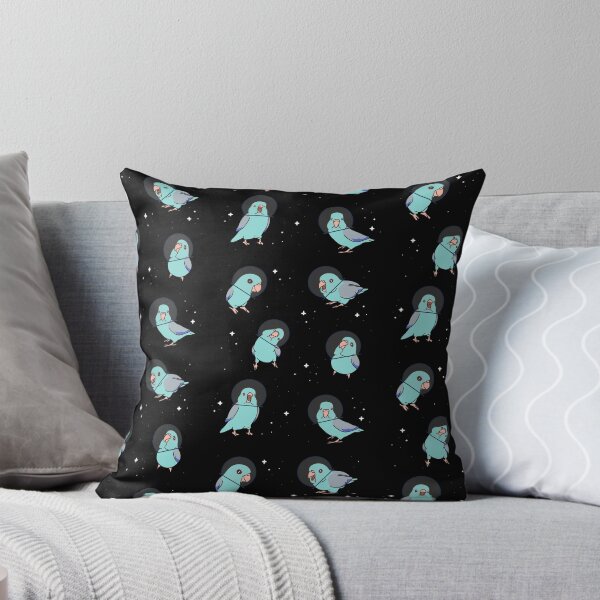 Item preview, space birbs blue fallow parrotlet doodle pattern designed and sold by FandomizedRose.