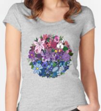 Bi Pride Flowers Women's Fitted Scoop T-Shirt