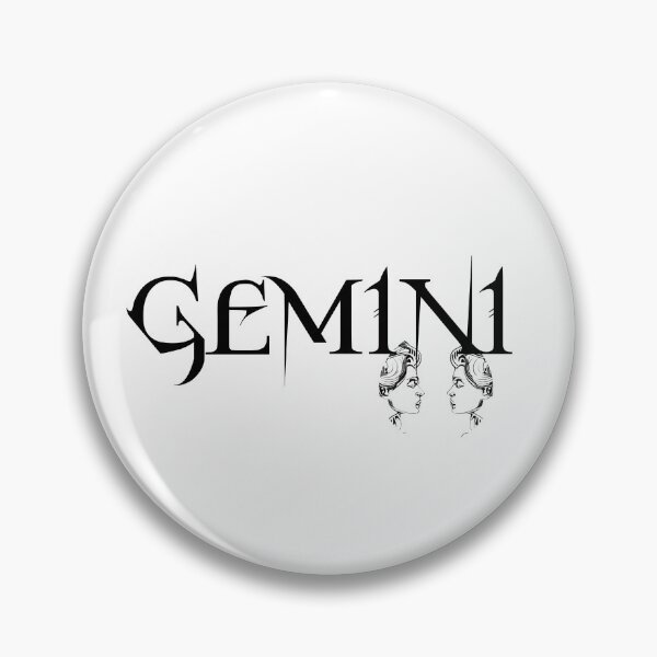 Item preview, Gemini Horoscope - Celtic Gothic Black Text - Twins - two faces designed and sold by S Quinn.