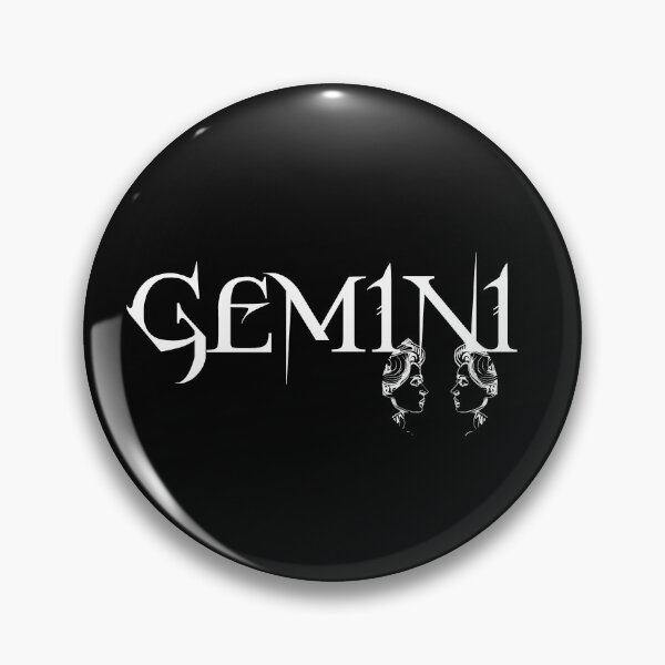 Item preview, Gemini Horoscope - Celtic Gothic White Text - Twins - two faces designed and sold by S Quinn.