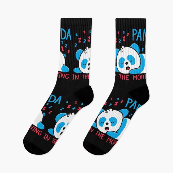 Item preview, panda in the morning-funny animals typography designed and sold by Hartics.
