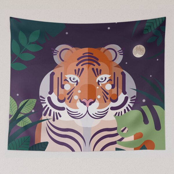 Item preview, tiger in the jungle, under the moon designed and sold by Miriam DESQUESNES.