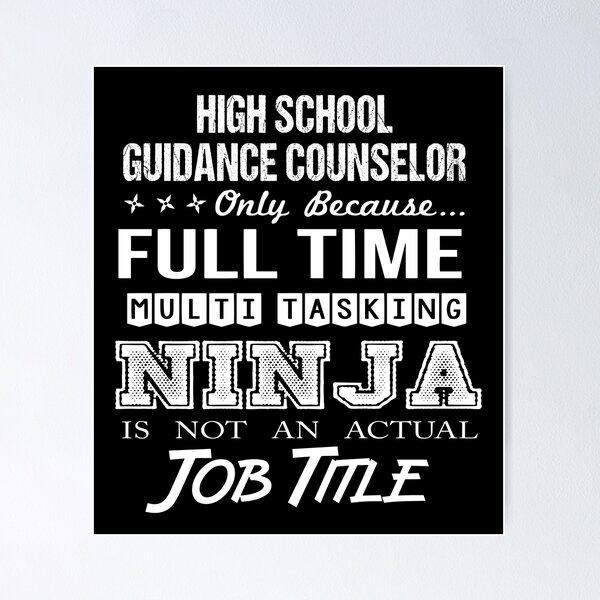 Aperçu de l'œuvre T-shirt de conseiller d'orientation de lycée - T-shirt d'article de cadeau d'emploi de ninja créée et vendue par ritterdick.