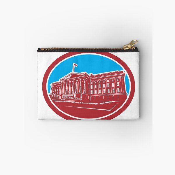 Item preview, The Treasury Building Washington DC Woodcut Retro designed and sold by patrimonio.