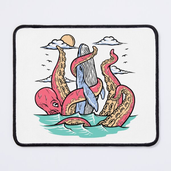 Item preview, Giant Octopus Attacks Whales designed and sold by Ala Muk.