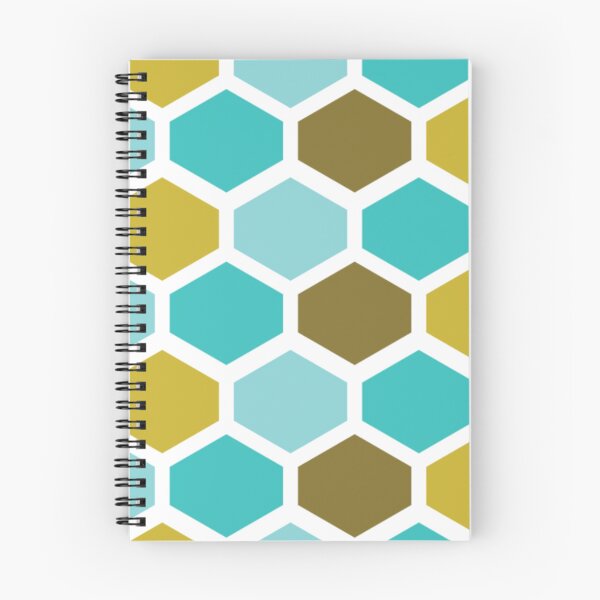 Item preview, Bestagon Interior Design Retro Hexagon Vintage Print White Blue Gold designed and sold by Shayna Westfall.