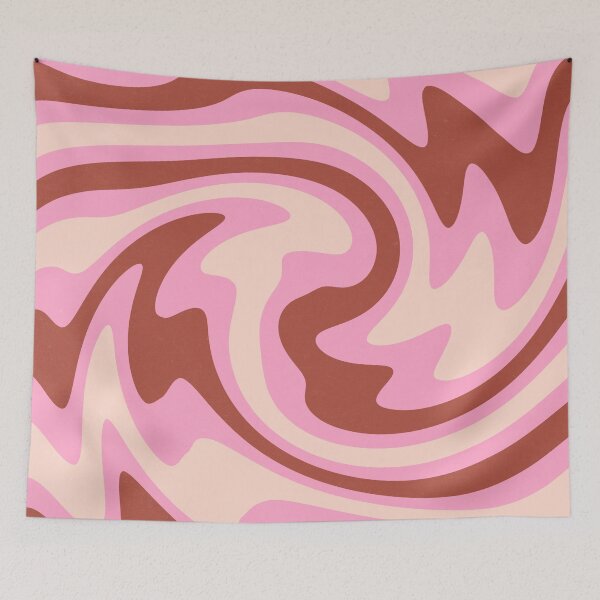 Item preview, Pink Swirl Retro Cute 70s Liquid designed and sold by trajeado14.