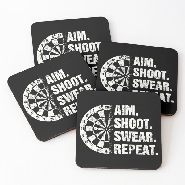 Item preview, Aim Shoot Swear Repeat Dartboard Dart Player designed and sold by Amazing Designs.