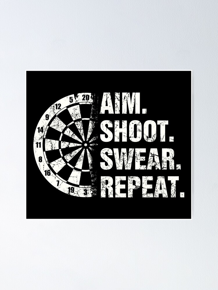  Personalized Aim Shoot Swear Shirt, Darts Aim Shoot