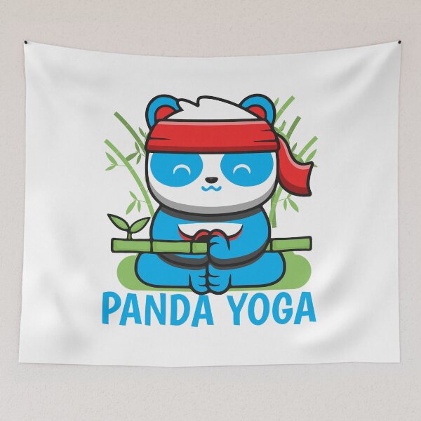 Item preview, panda yoga-funny animals typography designed and sold by Hartics.