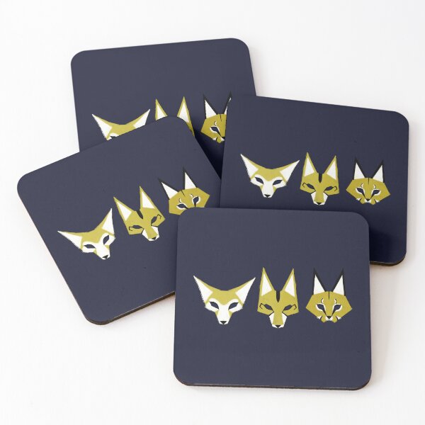 Item preview, The Caracal, fennec fox and Coyote white and black and gold maskes designed and sold by Yarafantasyart.