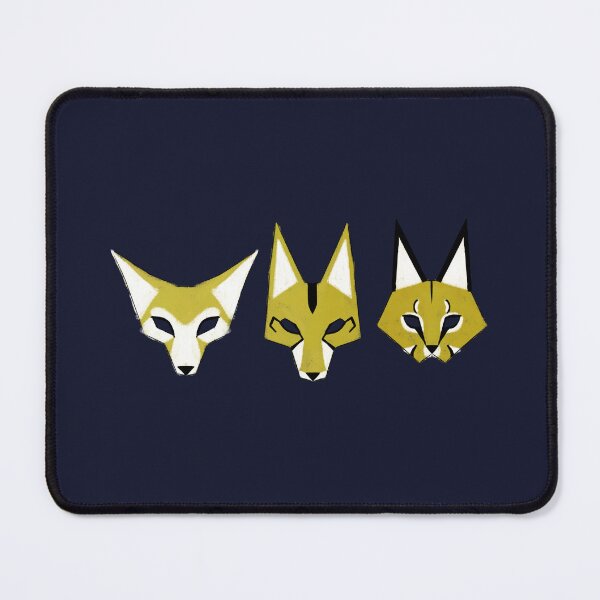 Item preview, The Caracal, fennec fox and Coyote white and black and gold maskes designed and sold by Yarafantasyart.