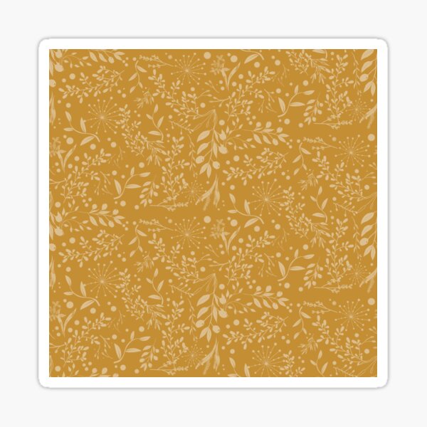Brown floral design Sticker