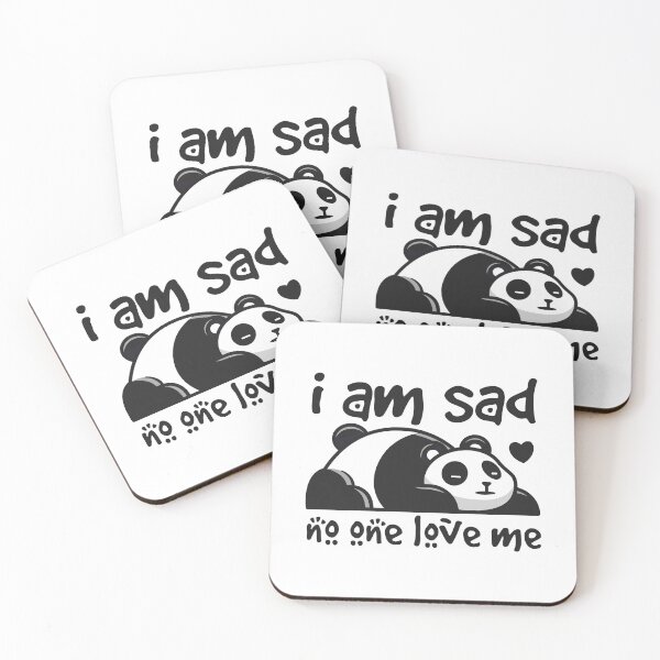 Item preview, i am sad no one love me-funny animals typography designed and sold by Hartics.