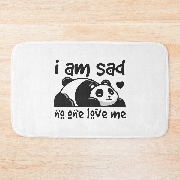 Item preview, i am sad no one love me-funny animals typography designed and sold by Hartics.