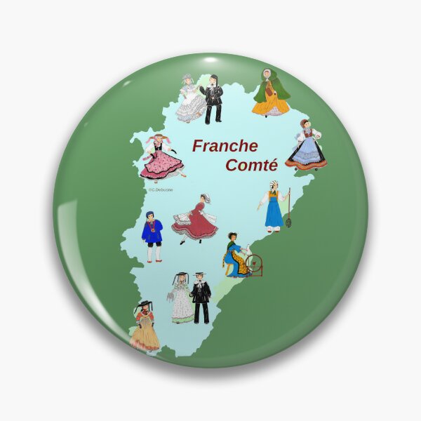 Item preview, Map of Franche-Comté, France designed and sold by Catherine Debusne.