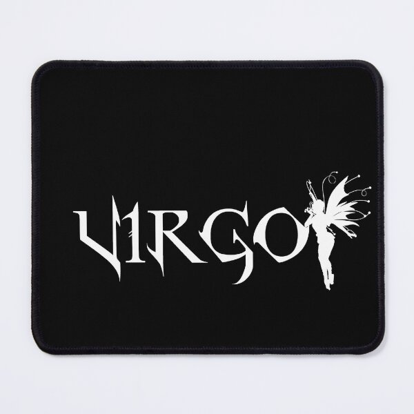 Item preview, Virgo Horoscope - Celtic Gothic White Text - Virgin Fairy Winged Silhouette designed and sold by S Quinn.