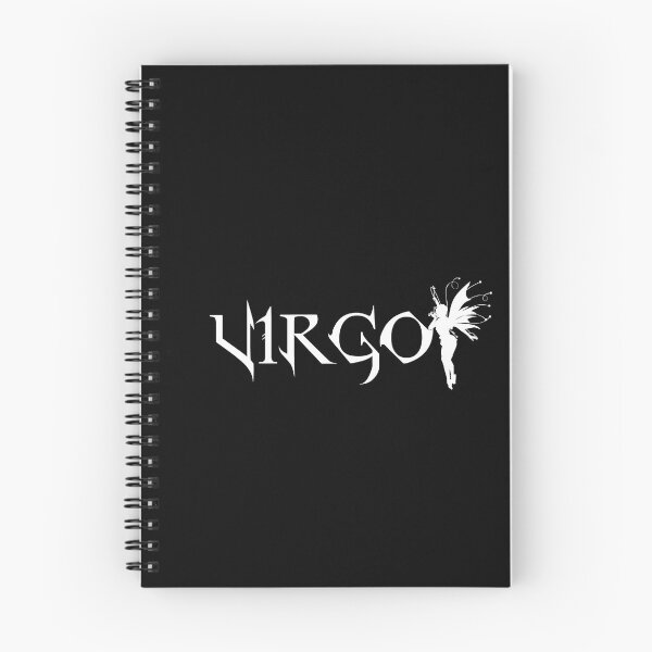 Item preview, Virgo Horoscope - Celtic Gothic White Text - Virgin Fairy Winged Silhouette designed and sold by S Quinn.