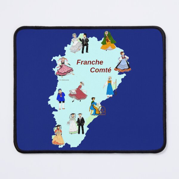 Item preview, Map of Franche-Comté, France designed and sold by Catherine Debusne.
