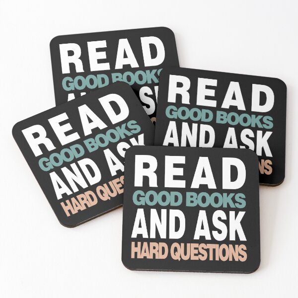 Item preview, read good books and ask hard book lovers readers designed and sold by Laadel.