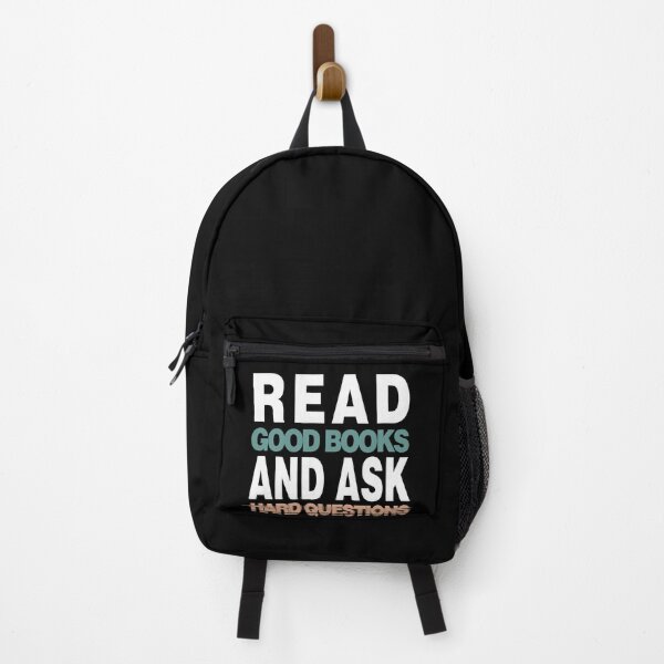 Item preview, read good books and ask hard book lovers readers designed and sold by Laadel.