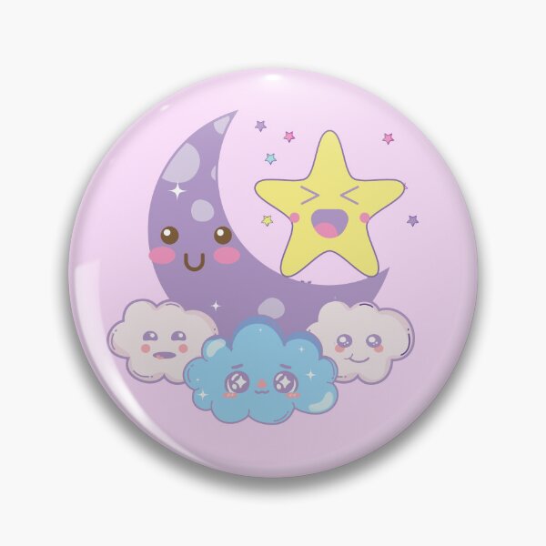 Item preview, Kawaii Moon, Stars and clouds. designed and sold by SusySell.