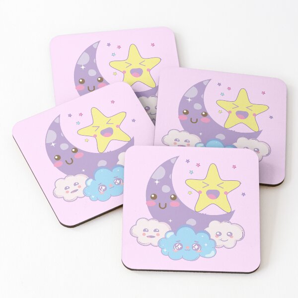 Item preview, Kawaii Moon, Stars and clouds. designed and sold by SusySell.