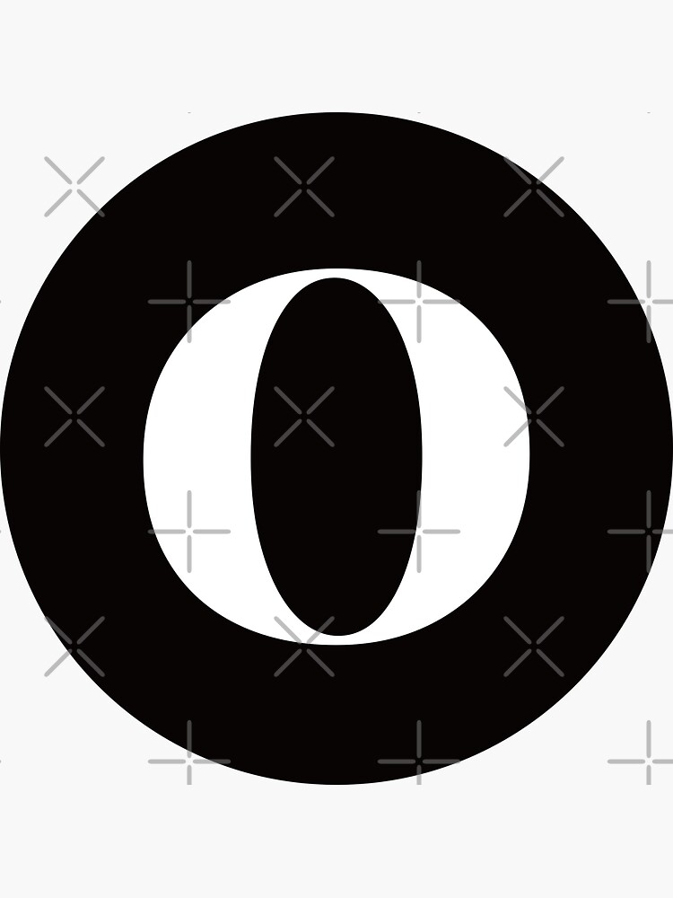 Printable Solid Black Letter O Silhouette