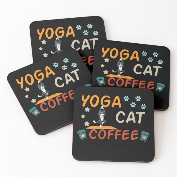 Item preview, Yoga Cat And Coffee designed and sold by GoZayaan.