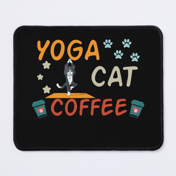 Item preview, Yoga Cat And Coffee designed and sold by GoZayaan.