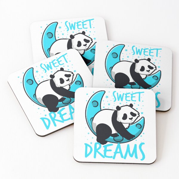 Item preview, sweet dreams panda moon-funny animals typography designed and sold by Hartics.