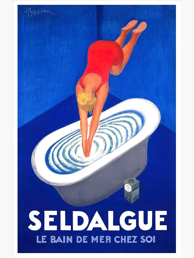 "Vintage Bath Poster Seldalgue " Art Print for Sale by Onodera Redbubble