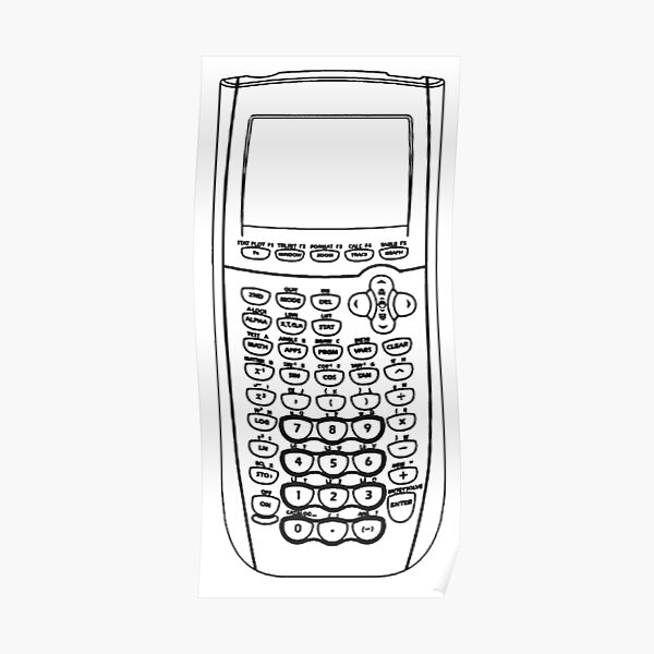 "TI Calculator Black" Poster by adalovlace Redbubble