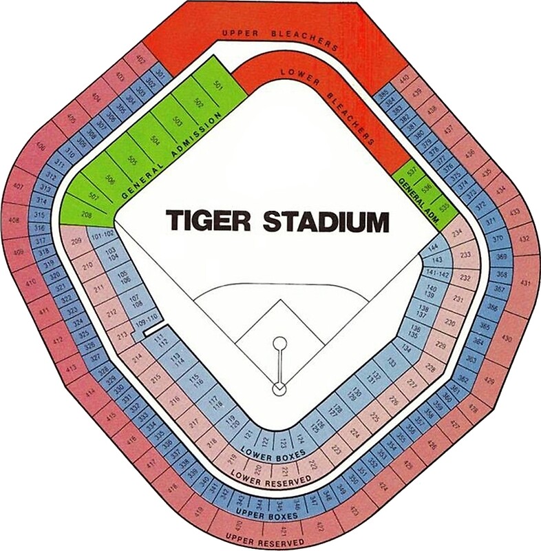 "Tiger Stadium Seating Chart" by downwithdetroit Redbubble