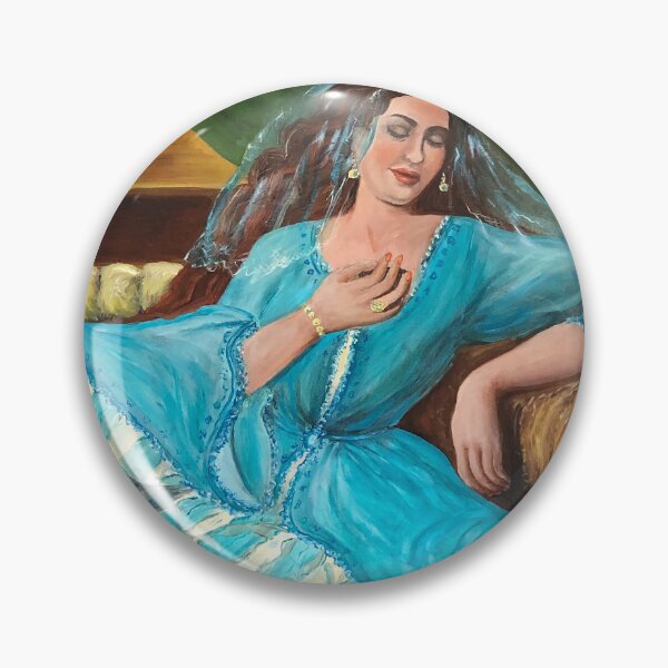 Item preview, Ottoman woman in blue dress designed and sold by incishop.