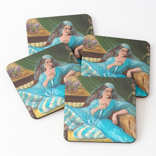 Item preview, Ottoman woman in blue dress designed and sold by incishop.