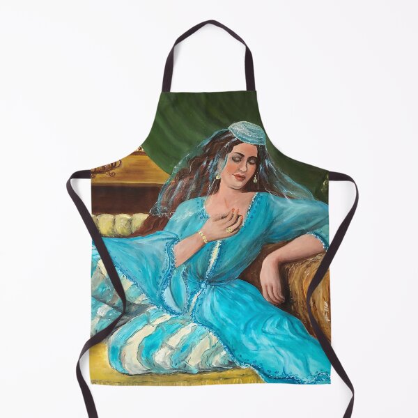 Item preview, Ottoman woman in blue dress designed and sold by incishop.