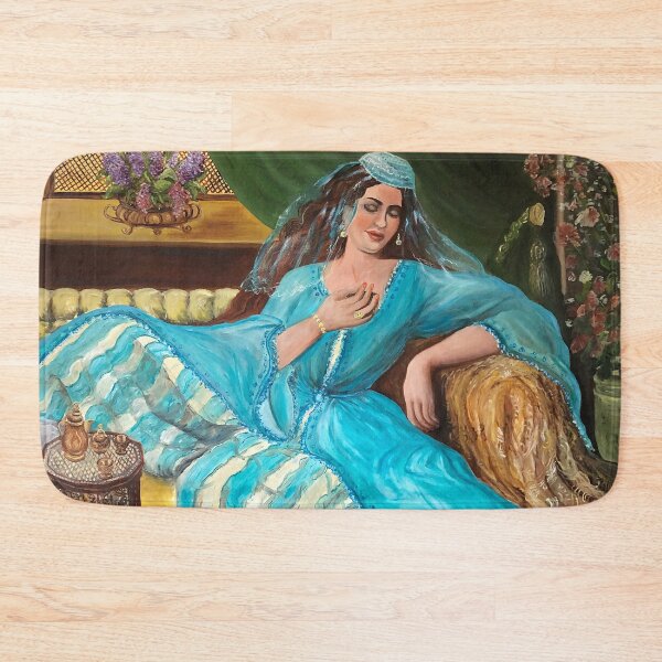 Item preview, Ottoman woman in blue dress designed and sold by incishop.