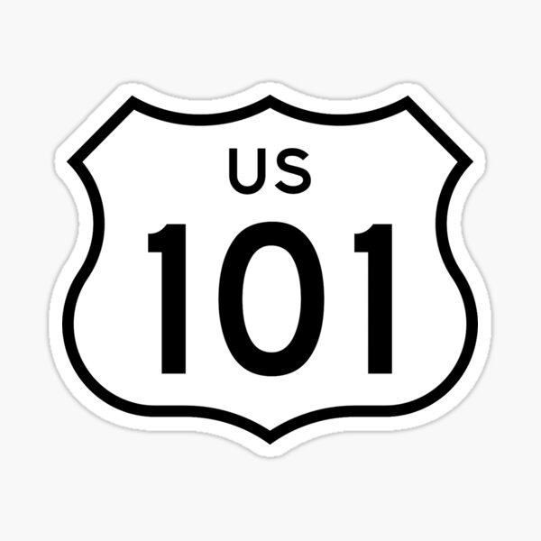 US Route 101 Sticker Sticker