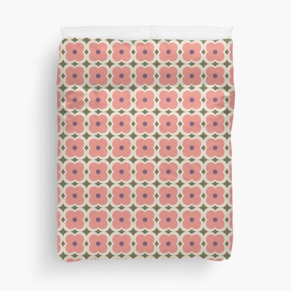 Item preview, Blomma, Vintage Pink Flower Pattern in Retro Color Style designed and sold by BesanoStyle.