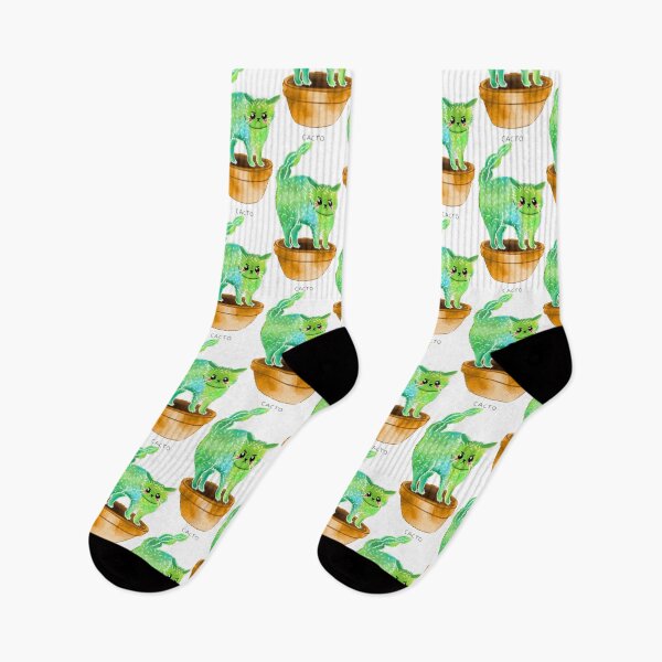 Item preview, Funny Cacto (Cactus Cat) Illustration Art, Cute Drawings Cacto (Cactus Cat), Watercolor Cacto (Cactus Cat) designed and sold by zacben.