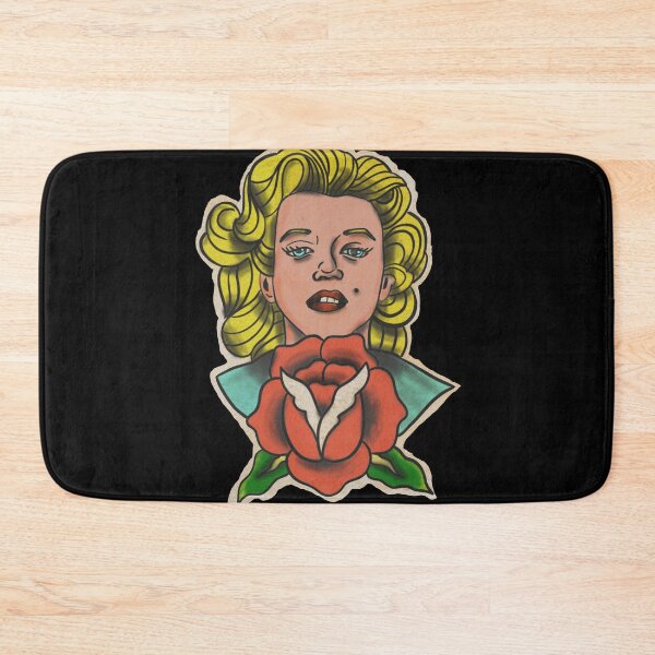 Item preview, Marilyn Monroe with rose old school tattoo designed and sold by X1810x.