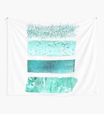 Teal and turquoise textures Wall Tapestry