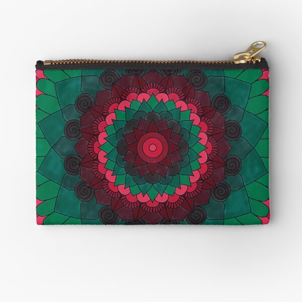 Vista previa del artículo con la obra «Mandala rosa y verde», diseñado y vendido por Carlota Fu.