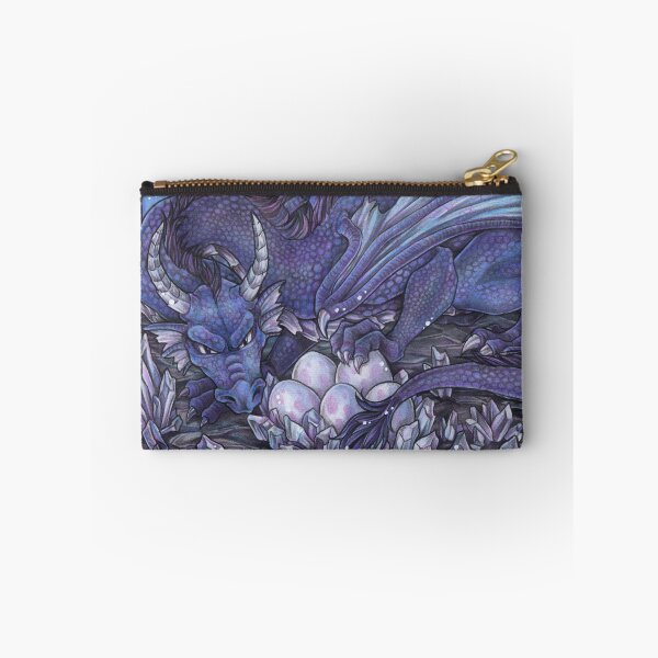 Item preview, Dragon in crystal cave with treasure and dragon nest designed and sold by ZadzeneaArt.
