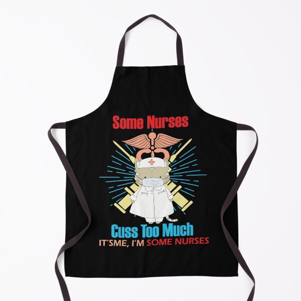 Item preview, Some Nurses Cuss Too Much Funny Cute Cat Nurse Design designed and sold by pedrored369.